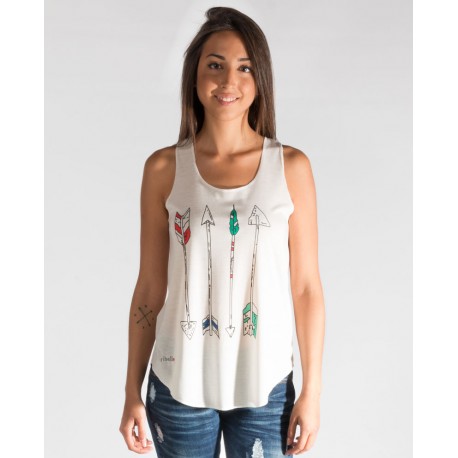 Camiseta sin mangas con estampado