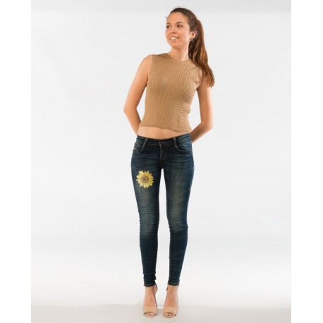 Jeans skinny tiro medio Sunflower