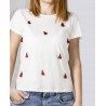 Camiseta borlas Burdeos