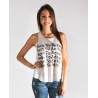 Camiseta sin mangas con estampado